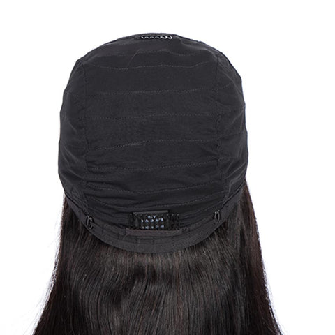 Image of Rebecca Fashion 4x4 Lace Closure Wigs 100% Straight Human Hair Wigs For Black Women 150% Density Natural Black Color