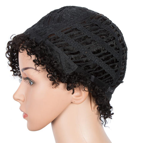 Image of Rebecca Fashion Short Pixie Wigs 100% Human Hair Kinky Curly Wig For Black Women