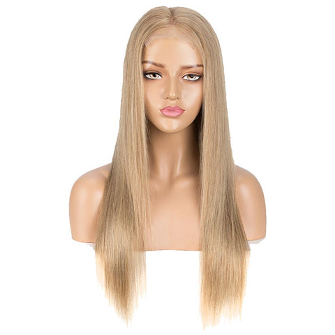 Image of Rebecca Fashion G Blond 100% Straight Human Hair Wigs 4x4 Lace Closure Wigs 150% Density
