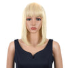 Rebecca Fashion Blonde Straight Bob Wig Human Hair 613 Wigs 10 inch Wigs With Bangs