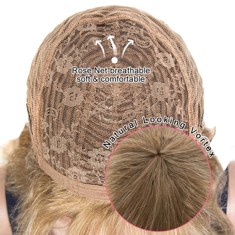 Image of Rebecca Fashion Hightlight Blonde Body Wave Human Hair Wigs with Bangs 100% High-quality Human Hair Wig with Bangs for Black Women 130% Density