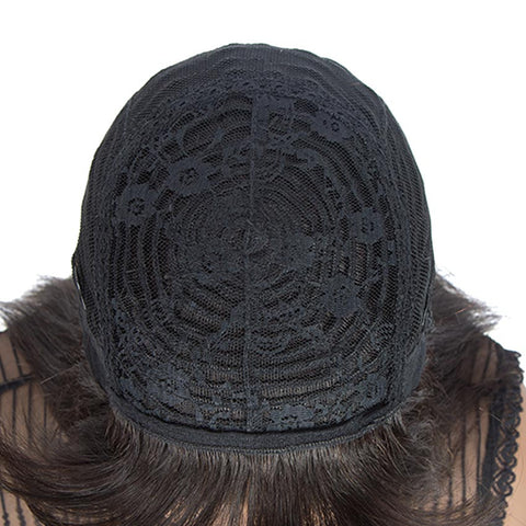 Image of Rebecca Fashion Natural Color Wig Long Straight Hair Wigs With Bangs Human Hair