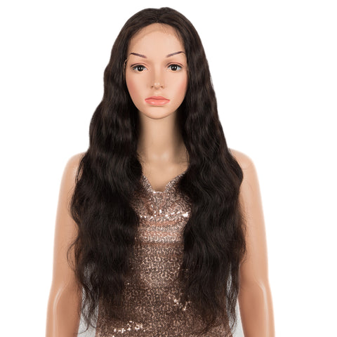 Image of Rebecca Fashion 4x1 T Lace Human Hair Wigs Body Wave Lace Front Wig Pre-plucked Hairline with Baby Hair Wigs Natural Color