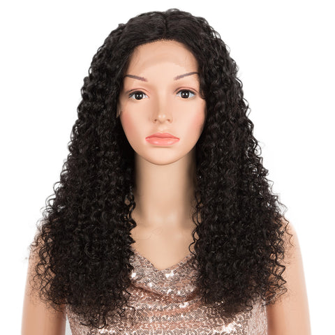 Image of Rebecca Fashion T Lace Human Hair Wigs Deep Wave Lace Front Wig Pre-plucked Hairline with Baby Hair Wigs Natural Color