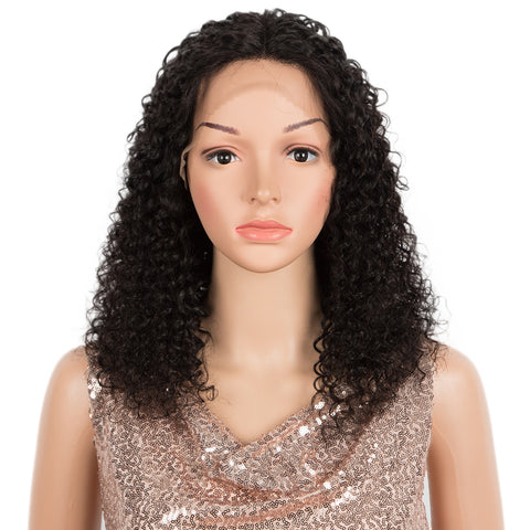 Image of Rebecca Fashion T Lace Human Hair Wigs Deep Wave Lace Front Wig Pre-plucked Hairline with Baby Hair Wigs Natural Color