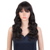 Rebecca Fashion Body Wave Human Hair Wigs with Bangs 100% High-quality Human Hair Wig with Bangs for Black Women 130% Density Natural Black color