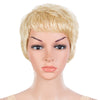 Rebecca Fashion Human Hair Wigs Pixie Cut Wigs 9 Inch Short Curly Wig Blonde Color