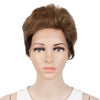 Rebecca Fashion Human Hair Pixie Cut Wigs Pixie Bob Wig with Hand-tied Hairline Ombre Brown Color