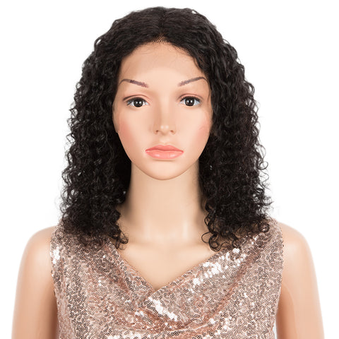 Image of Rebecca Fashion T Lace Human Hair Wigs Deep Wave Lace Front Wig Pre-plucked Hairline with Baby Hair Wigs Natural Color