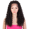 Rebecca Fashion 13x4 Lace Frontal Wigs Deep Wave Human Hair 150% Density Natural Black Color