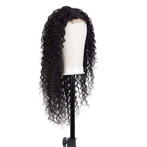 Image of Rebecca Fashion Remy Human Hair Wigs 4x4 Lace Frontal Wigs Deep Wave Hair Wig 150% Density Natural Color