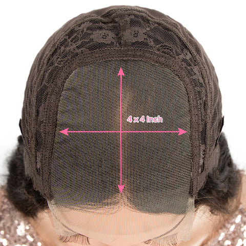 Image of Rebecca Fashion 4*4 Lace Frontal Wigs Human Hair Body Wave Lace Front Wig Pre-plucked Hairline with Baby Hair Wigs Natural Color