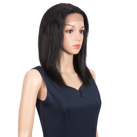 Image of Rebecca Fashion Remy Human Hair Wigs 13x2 Lace Frontal Wigs Straight Hair Wig 150% Density Natural Color