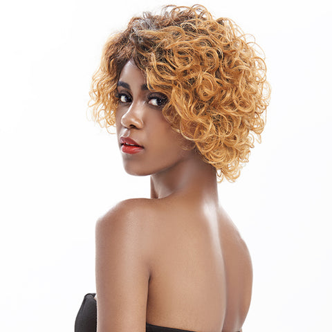 Image of Rebecca Fashion Ombre Color Short Wavy Bob Wigs TT2/27 Cute Human Hair Wig