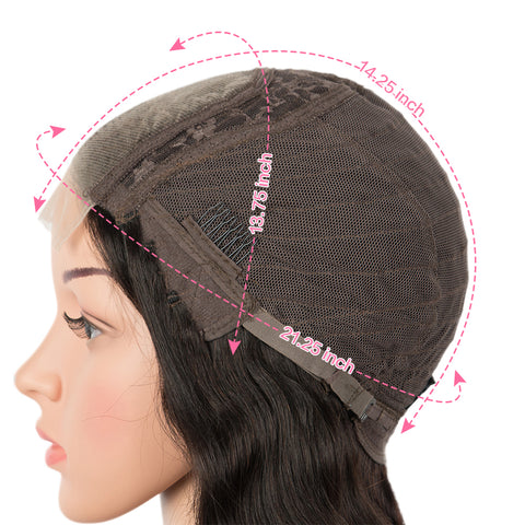 Image of Rebecca Fashion 4*4 Lace Frontal Wigs Human Hair Body Wave Lace Front Wig Pre-plucked Hairline with Baby Hair Wigs Natural Color