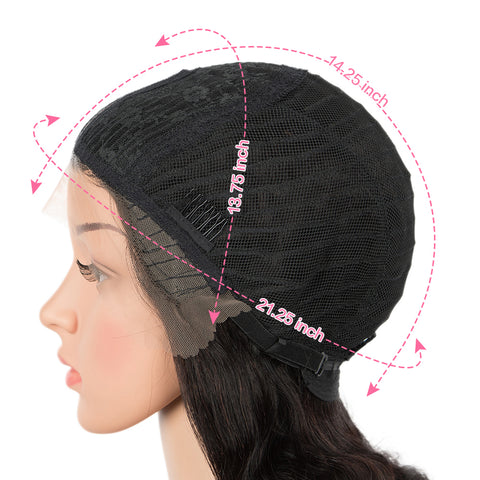 Image of Rebecca Fashion 4x1 T Lace Human Hair Wigs Body Wave Lace Front Wig Pre-plucked Hairline with Baby Hair Wigs Natural Color