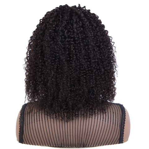 Image of Rebecca Fashion Remy Human Hair Headband Wig Kinky Curly Wigs 150% Density Natural Color
