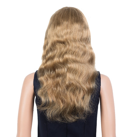 Image of Rebecca Fashion Hightlight Blonde Body Wave Human Hair Wigs with Bangs 100% High-quality Human Hair Wig with Bangs for Black Women 130% Density