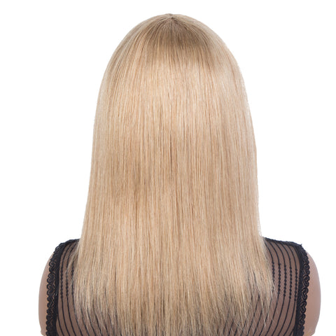 Image of Rebecca Fashion Human Hair Wigs With Bangs For Women Non-lace Wig Golden Bonde Color