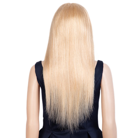 Image of Rebecca Fashion T Lace Blonde Human Hair Wigs Straight Hair Lace Front Wig Pre-plucked Hairline with Baby Hair Wigs 613 Color