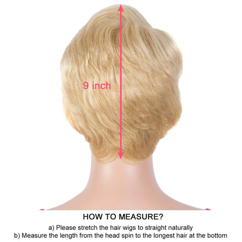 Image of Rebecca Fashion Blonde Pixie Cut Wigs HD Lace Front Wigs Human Hair Short Straight Boy Cut Wigs for Women