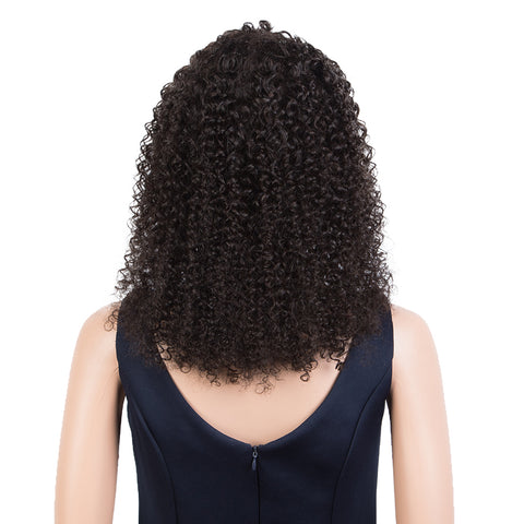 Image of Rebecca Brazilian Short Curly Bob Wig Human Hair Wigs With Bangs Machine Made Wigs For Women Remy Curly Bob Wig With Bangs