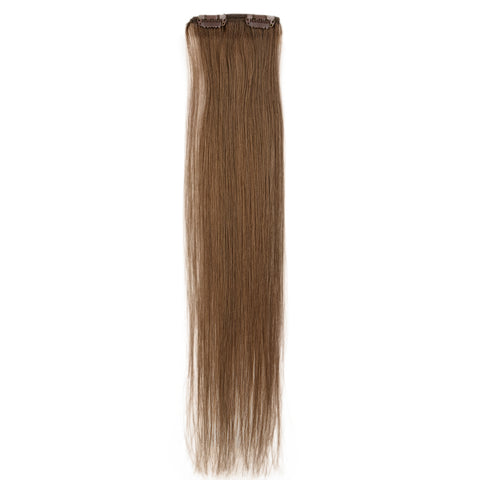 Image of Rebecca Fashion Remy Clip In Human Hair Extensions Straight Clip on Human Hair Wood Brown Color 7 Pcs