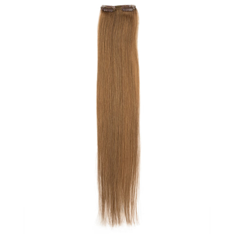 Image of Rebecca Fashion Remy Clip In Human Hair Extensions Straight Clip on Human Hair Light Brown Color 7 Pcs