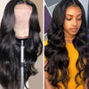 Rebecca Fashion 360 Lace Frontal Wigs 100% Body Wave Human Hair Wigs For Black Women 150% Density Natural Black Color