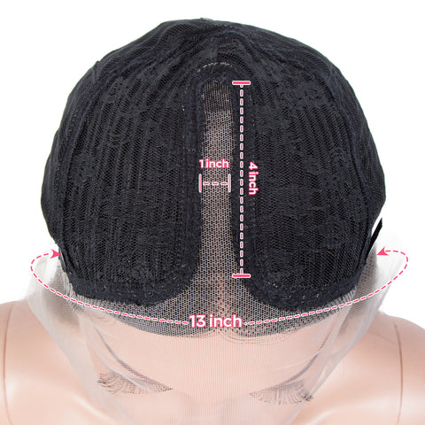 Image of Rebecca Fashion T Part 13x4x1 HD Lace Front Wigs 100% Human Hair Straight Wigs For Women Middle Part Lace Wigs 150% Density Natural Black Color