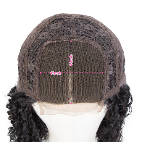 Image of Rebecca Fashion Remy Human Hair Wigs 4x4 Lace Frontal Wigs Deep Wave Hair Wig 150% Density Natural Color