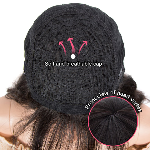 Image of Rebecca Fashion Human Hair Wig with Bangs Natural Color Wigs for Women