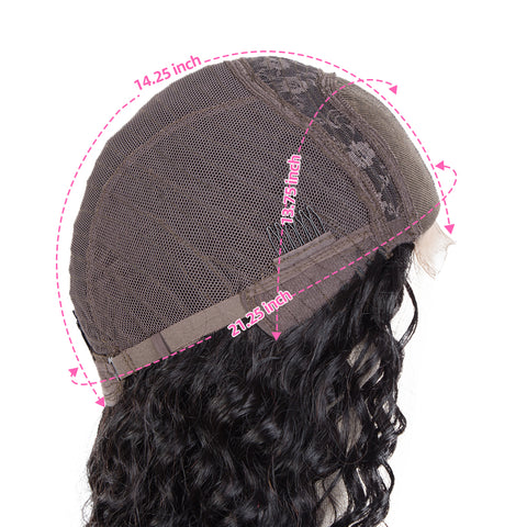 Image of Rebecca Fashion Remy Human Hair Wigs 4x4 Lace Frontal Wigs Deep Wave Hair Wig 150% Density Natural Color