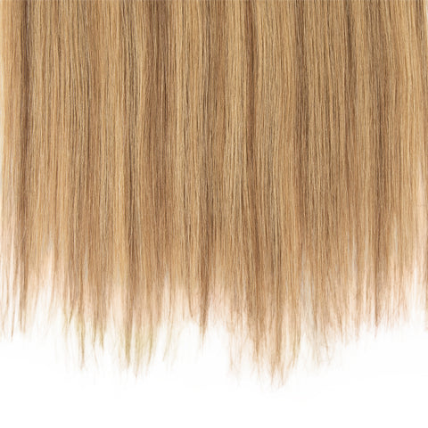 Image of Rebecca Fashion Remy Clip In Human Hair Extensions Straight Clip on Human Hair Piano Brown Blonde Color 7 Pcs