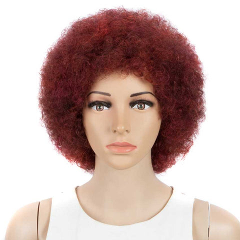 Image of Rebecca Fashion Short Afro Kinky Curly Human Hair Wigs For Black Women