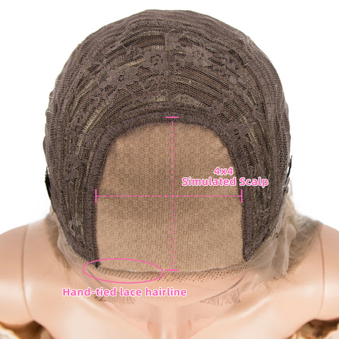 Image of Rebecca Fashion Human Hair Lace Calp Wigs Wigs with Natural Lace Hairline Straight Wig with Baby Hair Piano Brown Color