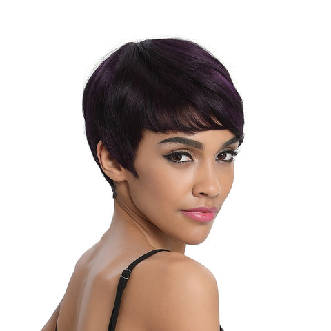 Image of Rebecca Fashion Human Hair Wigs For Women 9 Inch Short Curly Pixie Cut Wigs