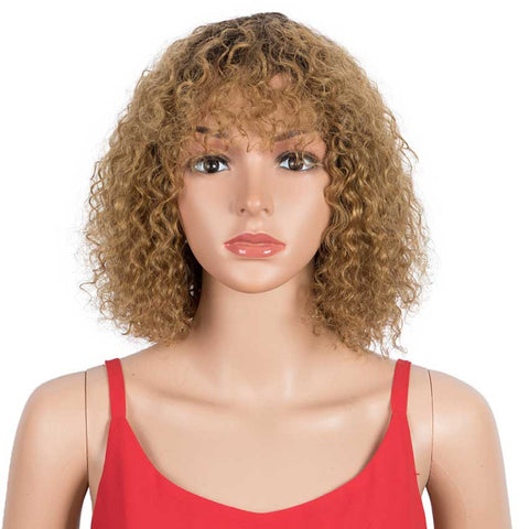 Image of Rebecca Fashion Ombre Bob Wig With Bangs 10 inch TT2-27 Curly Wigs