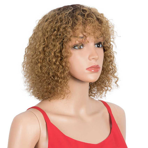 Image of Rebecca Fashion Ombre Bob Wig With Bangs 10 inch TT2-27 Curly Wigs
