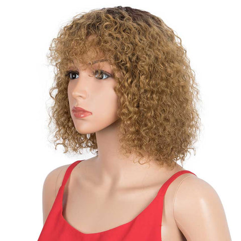 Image of Rebecca Fashion Ombre Bob Wig With Bangs 10 inch TT2-27 Curly Wigs