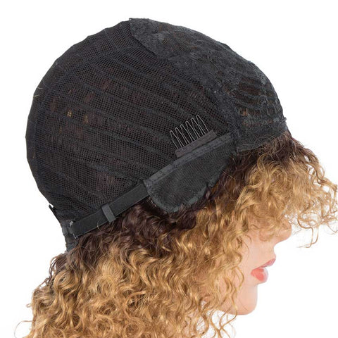 Image of Rebecca Fashion Ombre Bob Wig With Bangs 10 inch TT2-27 Curly Wigs