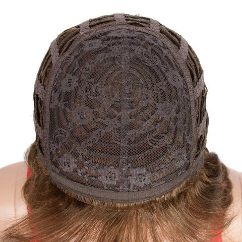 Image of Rebecca Fashion Wavy Wig Bob 9 inch Human Hair Short Brown Wigs With Bangs