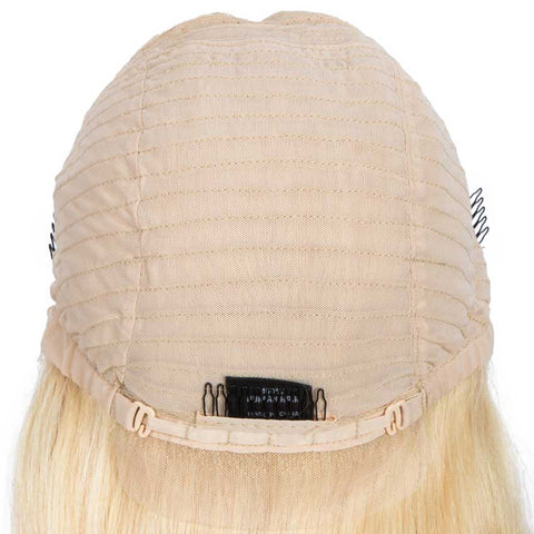 Image of Rebecca Fashion Blonde Straight 13x6 Lace Front Wig Human Hair 150% Density