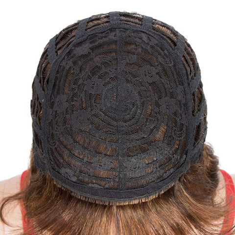 Image of Rebecca Fashion Deep Wavy Human Hair Wigs P-Color Wig With Bangs 9 Inch