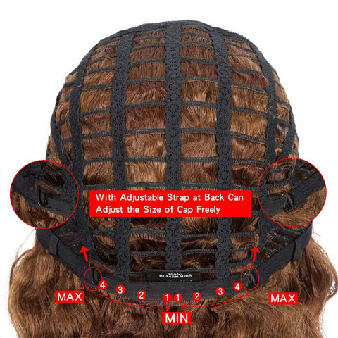 Image of Rebecca Fashion Deep Wavy Bob Wigs With Bangs Human Hair 9 Inch Brown Short Wig