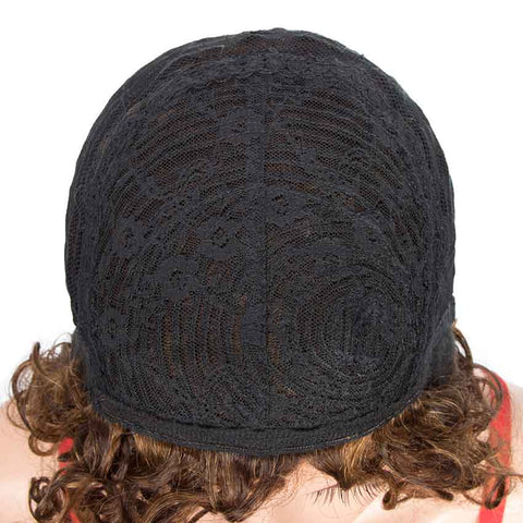 Image of Rebecca Fashion Human Hair Short Wavy Bob Wig 130% Density P-Color Wigs