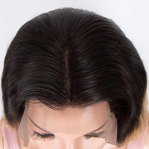 Image of Rebecca Fashion 13x4 Lace Frontal Wigs Straight 100% Human Hair Blonde Brown Wigs 150% Density