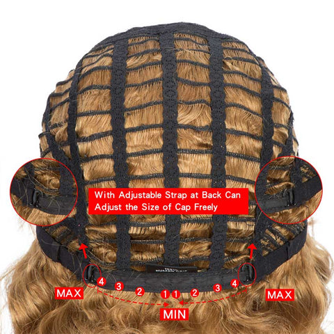 Image of Rebecca Fashion Short Deep Wavy Human Hair Wig With Bangs Black Roots Ombre Wig