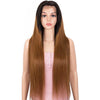 Rebecca Fashion Ombre Brown 13x4 Lace Front Wigs Straight Human Hair Wigs 150% Density