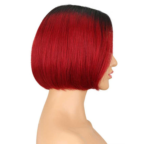 Image of Rebecca Fashion Short Ombre Bob Human Hair Wig 100% Human Hair Wigs
